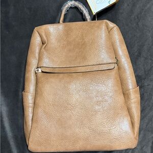 Elegant Tan Women's Backpack style conceal carry bag